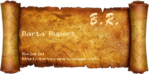 Barta Rupert névjegykártya